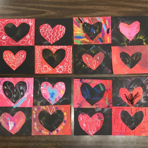 Kindergarten Exploding Hearts | Valentine art projects, Valentines art ...