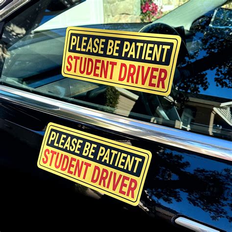 Amazon.com: Yellow: New Driver Please Be Patient Bumper Sticker ...