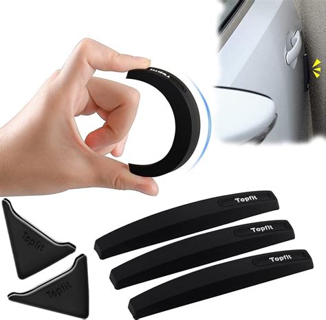 Car Side Door Edge Guards Protector Scratch Guard for Car Side Door Protector (Black, 4 Pieces ...