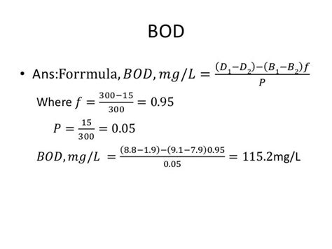 Bod Calculation Formula 的图像结果