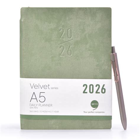 COMMA | Velvet Series Daily Planner 2026 | A5 Size with Pen – Comma