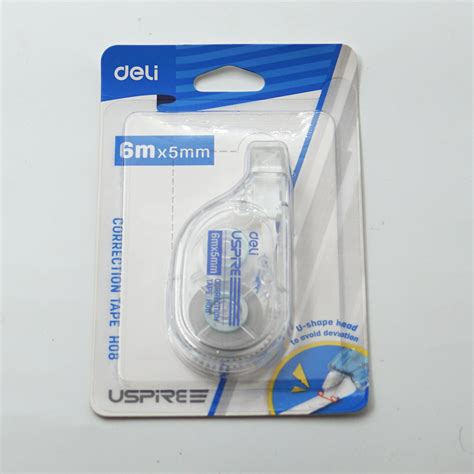 Deli H08 White color Correction Tape SKU 96678