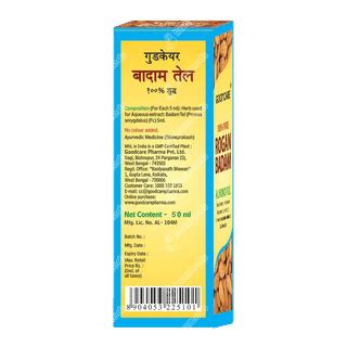 Baidyanath Rogan Badam Oil 50 Ml - Uses, Side Effects, Dosage, Price ...