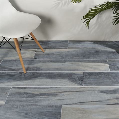 Blue Porcelain Tile Floor
