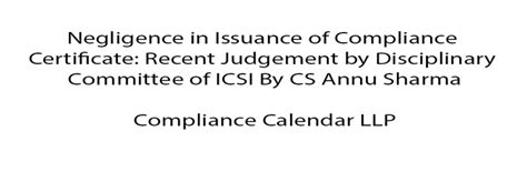 Negligence in Issuance of Compliance Certificate: Recent Judgement by ...