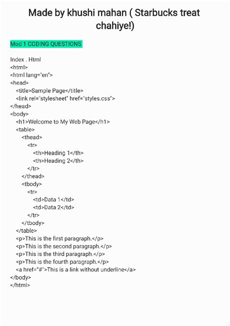 IP MSE - Made khushi mahan (Starbucks treat chahiye!) Mod 1 CODING ...
