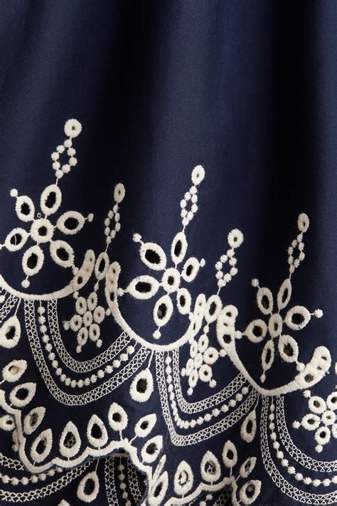 Women's Navy blue Broderie anglaise-detail dress | H&M IN