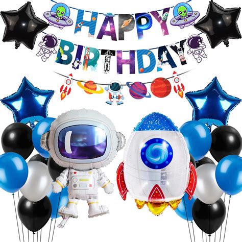 Party Propz Space Theme Birthday Decoration Kit - 50Pcs, Space ...
