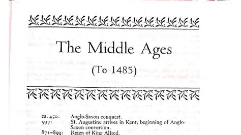 Middle Ages Overview: Key Events and Literary Developments - Studocu