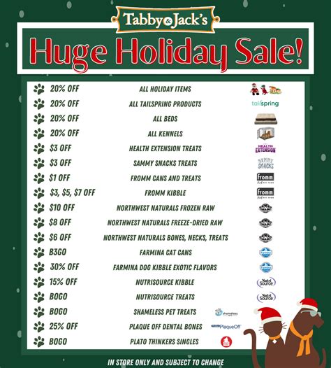 Huge Holiday Sales! - Tabby & Jack's Pet Supplies and Grooming