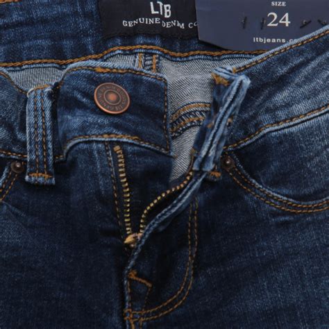 2000AB pantalone donna LTB SUPER SKINNY blue denim jeans woman