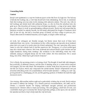 Counselling module 1 - THEORY & PRACTISE OF COUNSELLING OVERVIEW Module ...