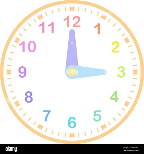Learning clock for children or educators teaching how to tell time vector Stock Vector Image ...