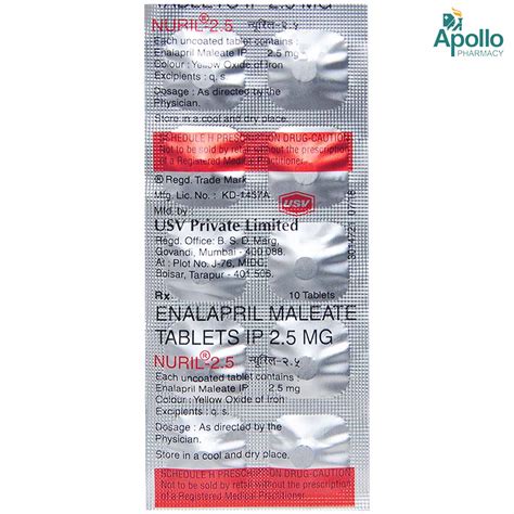 Nuril 2.5 mg Tablet 10's Price, Uses, Side Effects, Composition ...