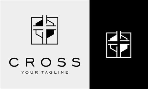 Vektor gestreiftes Kreuz Monogramm Quadrat modernes Sechseck Vektor ...