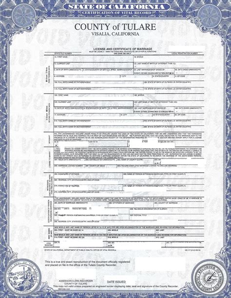 County Of Orange License And Certificate Of Marriage