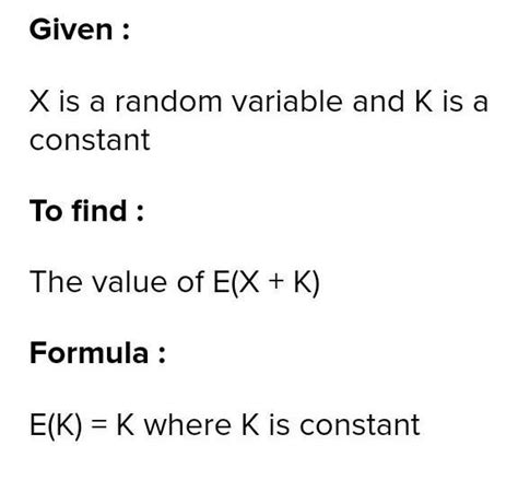 X and y are discrete random variable and k is a constant, then prove ...