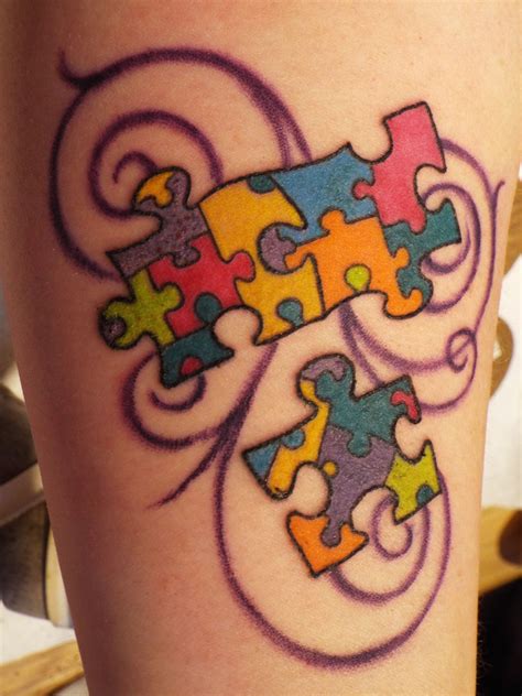 Jigsaw Puzzle Piece Tattoo Designs
