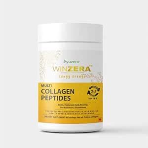 Ayuzera Multi Collagen Peptide With Glutathione, Hyaluronic Acid (200gm ...