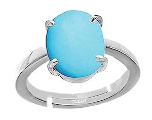 Clean Gems Turquoise/Firoza 8.25 Ratti or 7.5 Carat Astrological ...