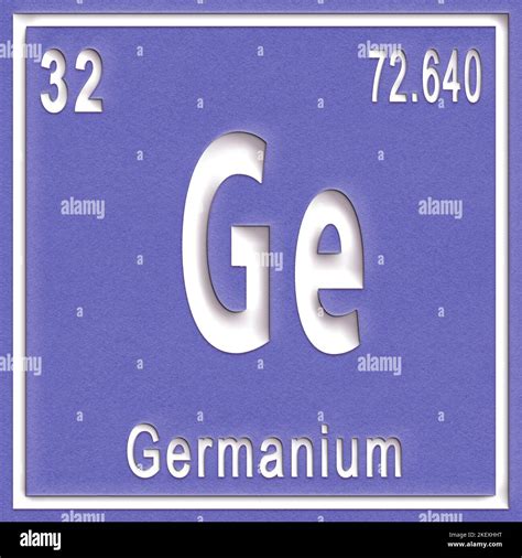 Germanium chemical element, Sign with atomic number and atomic weight, Periodic Table Element ...