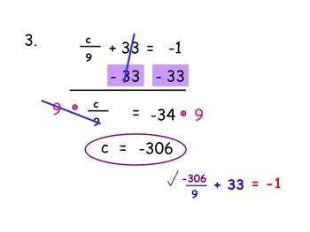 Image result for Solving a Two Step Equation with Integers