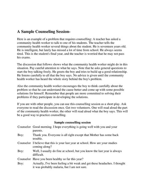 Image result for Client Counselling Examples