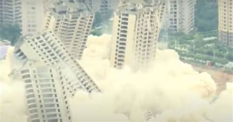 Watch: 15 Skyscrapers Demolished All At Once In China, Video Goes Viral