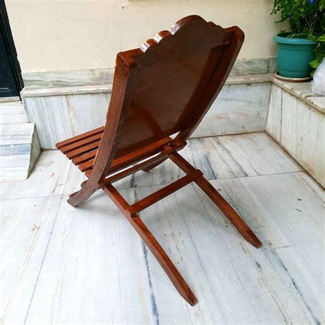 Folding Wooden Patio Chairs & Side Table Set - Buy Online