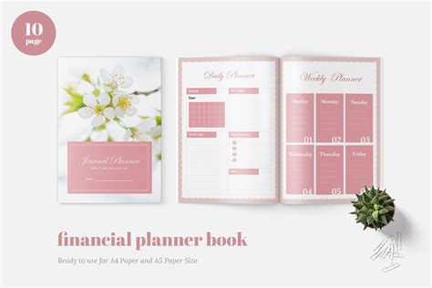 粉色记账本手账本设计模板 Finance Daily Planner Book – 设计小咖