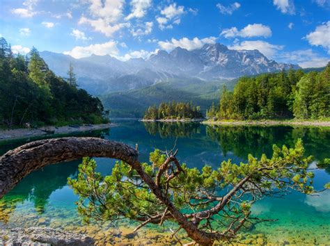 Bavaria's Serene Lake: A Stunning HD Wallpaper of Nature's Beauty