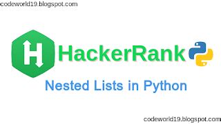 Nested List in Python HackerRank Solution 的图像结果