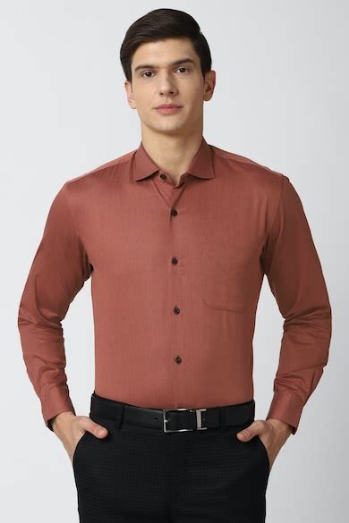 Buy Men Red Regular Fit Full Sleeves Formal Shirt Online - 701785 ...