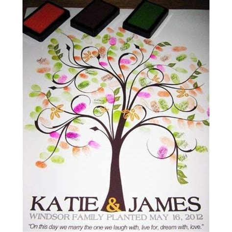Onesiestickers 16x20 TREE 100 Wedding Fingerprint Guest Book Tree ...