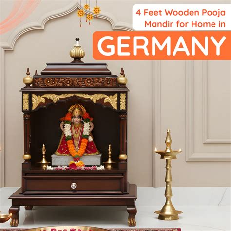Buy 4 Feet Pooja Mandir in Germany Online – DZYN Furnitures