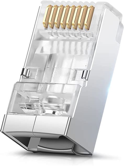 Electriduct CAT6A STP RJ45 Shielded Modular Plug-25 Pieces,Gold ...
