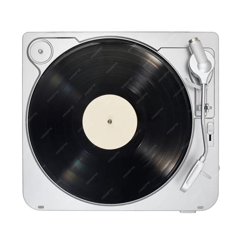 Turntable with long play or lp vinyl record isolated on white | Premium ...