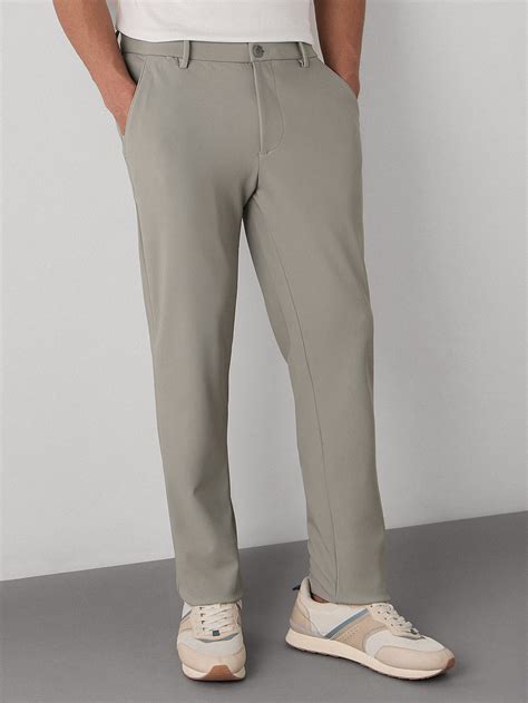 Buy Grey Slim Fit 4-Way Stretch Trouser for Men Online - Red Flame