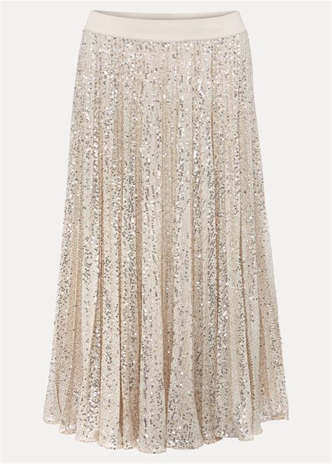 Celeste Sequin Pleat Skirt