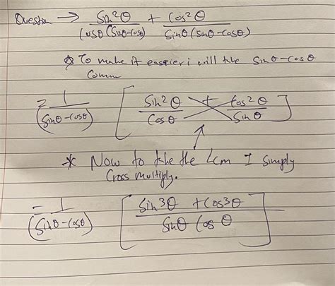 how to find lcm of fraction in sin and cos in detailed explanation for ...