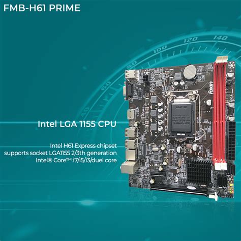 Foxin FMB-H61 PRIME Motherboard - LGA 1155 Socket with H4611 Chipset ...