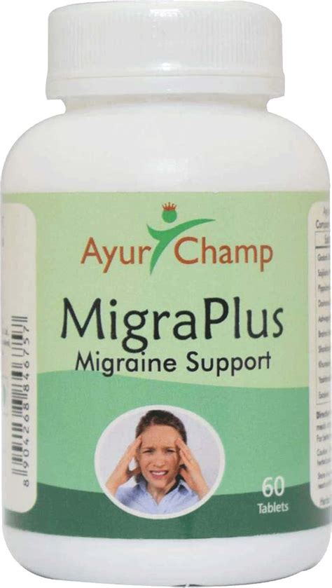Buy AYUR CHAMP - PACK OF 4 -MIGRA PLUS | MIGRAINE SUPPORT | HERBAL ...