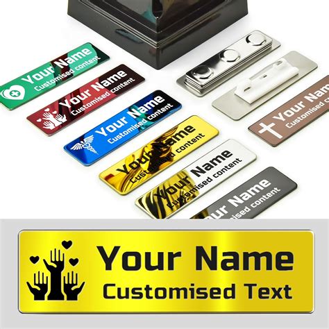 Amazon.com : Stainless Steel Custom Name Tag with Magnetic Clip ...