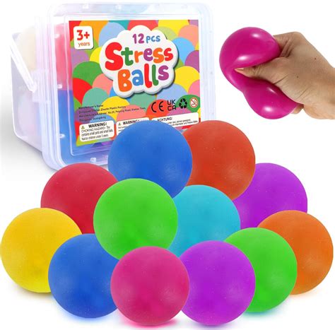 Stress Balls for Adults,12 Pack Mini Sensory Anti Stress Balls, Anxiety ...