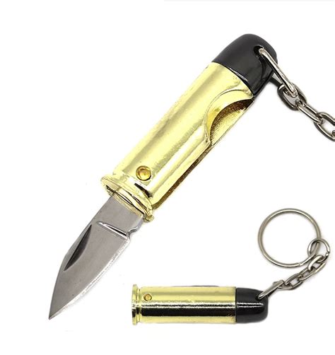 44 Magnum Bullet Knife with Keychain-B1D-107GD-S