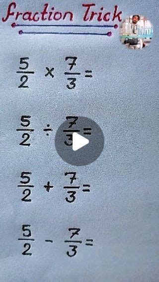 Fractions Math Tricks 的图像结果