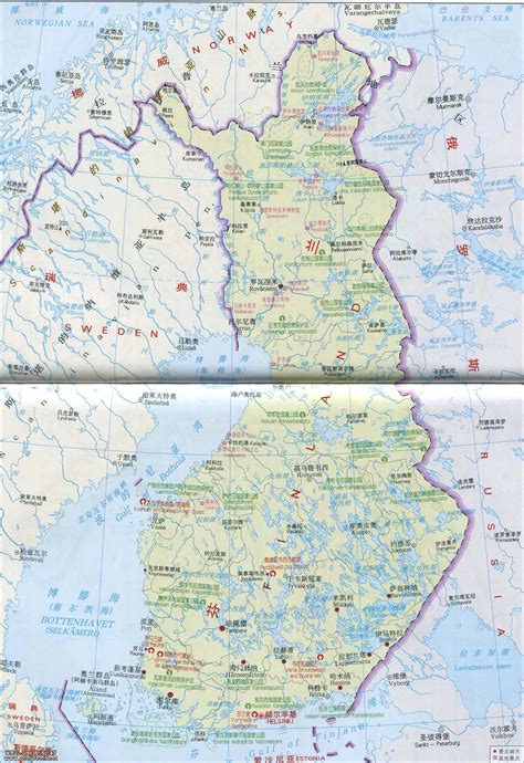 芬兰风景名胜地图_芬兰地图库