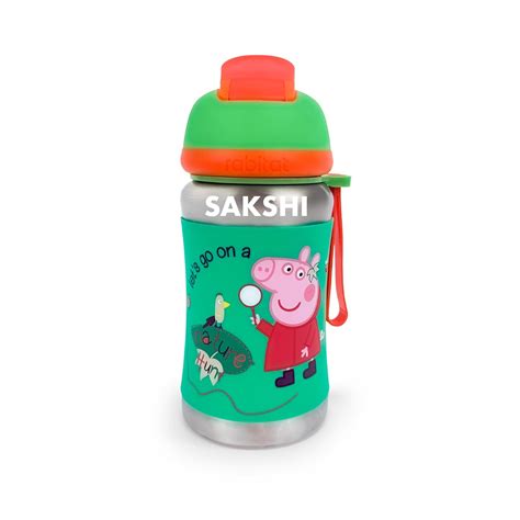 rabitat Peppa Pig-Personalized STEEL PLAY Stainless Steel Water Bottle ...