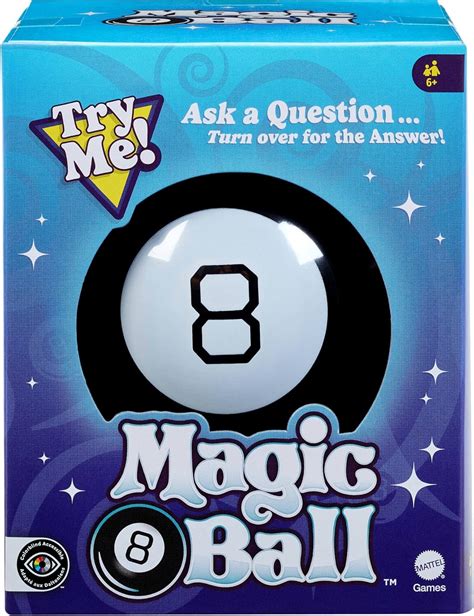 Mattel Games Magic 8 Ball Toys and Games, Original Fortune Teller Ball ...