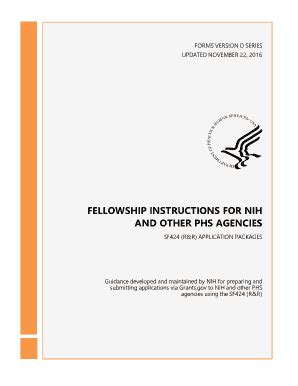 Fillable Online grants nih Fellowship Instructions for NIH and Other ...